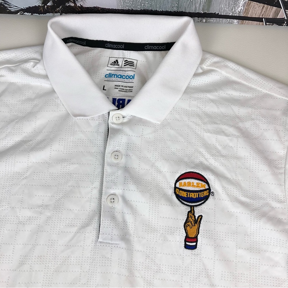 Adidas Harlem Globetrotters Climacool Polo Golf Shirt Large